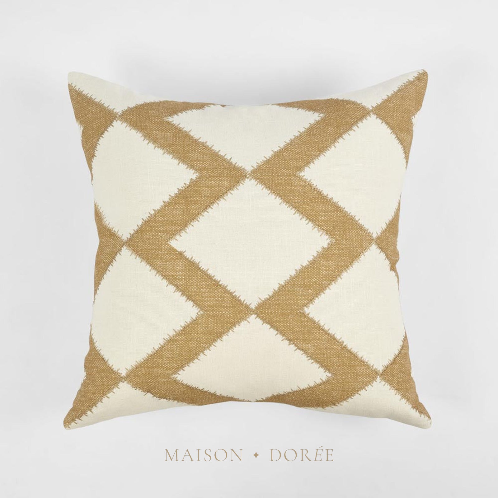 Cushion - Hayfield 50x50cm White/Mustard