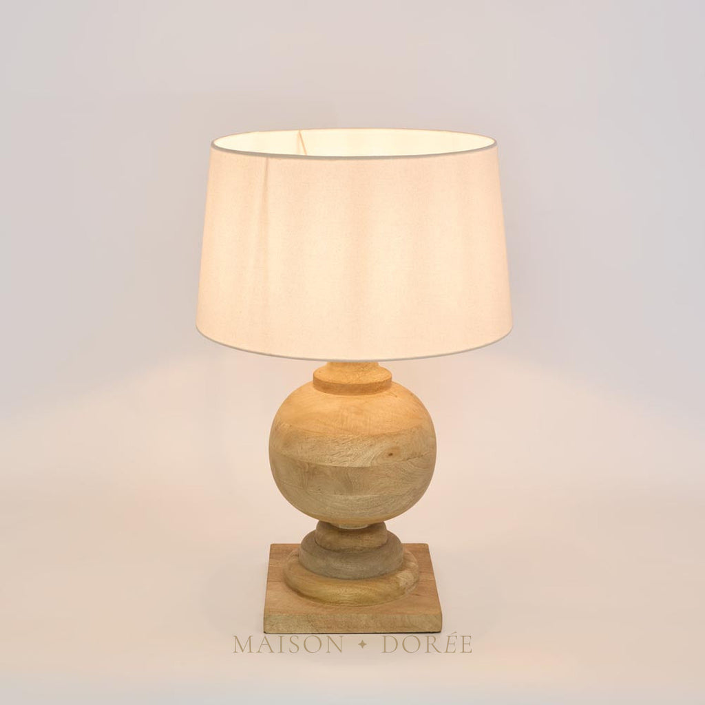 Coach Table Lamp Natural With White Shade