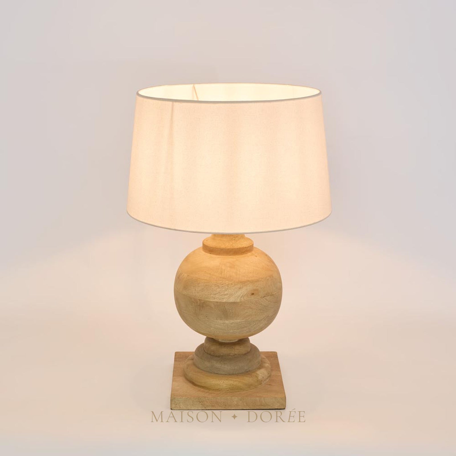 Coach Table Lamp Natural With White Shade