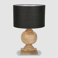 Coach Table Lamp Natural With Black Shade