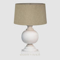Coach - White - Turned Wood Ball Balustrade Table Lamp