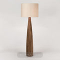 Samson Wood Floor Lamp Saddle Base with Natural Shade — Natural