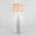 Samson Floor Lamp Base White with Natural Shade — White