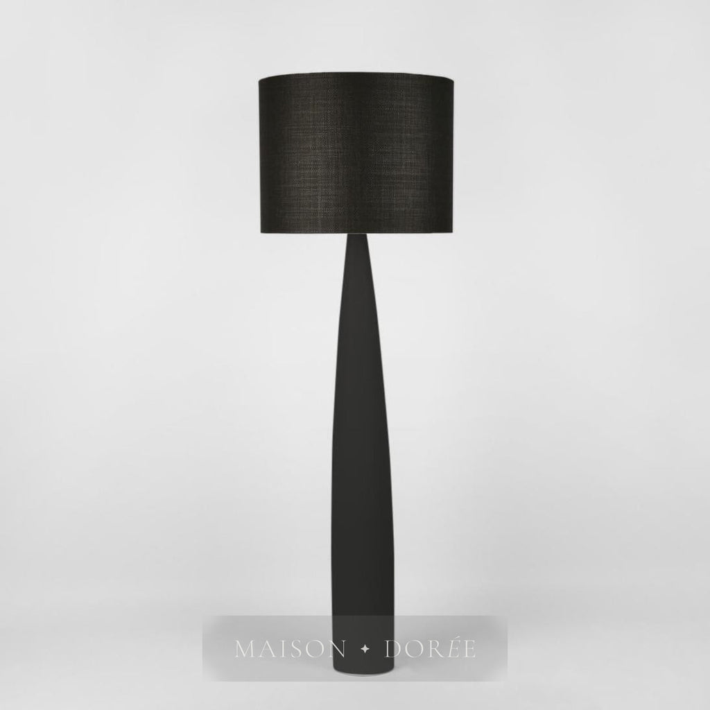 Samson Floor Lamp Base Black and Shade Black