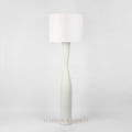 Callum Floor Lamp Base White with Shade White — White