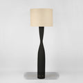 Callum Floor Lamp Base Black with Natural Shade — Black