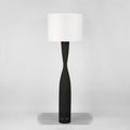 Callum Floor Lamp Base Black with White Shade — Black