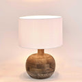 Arum Timber Table Lamp White Shade