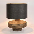 Circa Timber Table Lamp Large Black Shade
