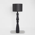 Magnus Wood Floor Lamp Black Base with Black Shade — Black