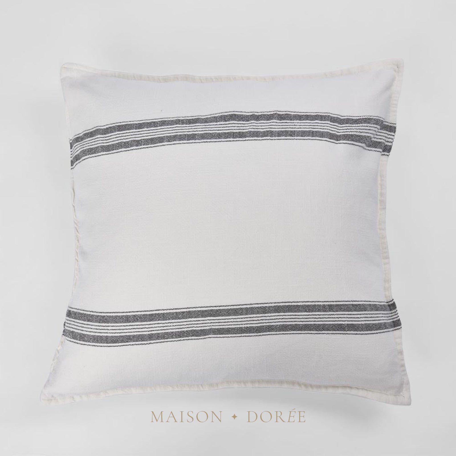 Stripe Slub Cush 50x50 White