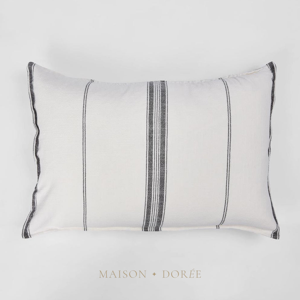 Stripe Slub Cush 40x60 White