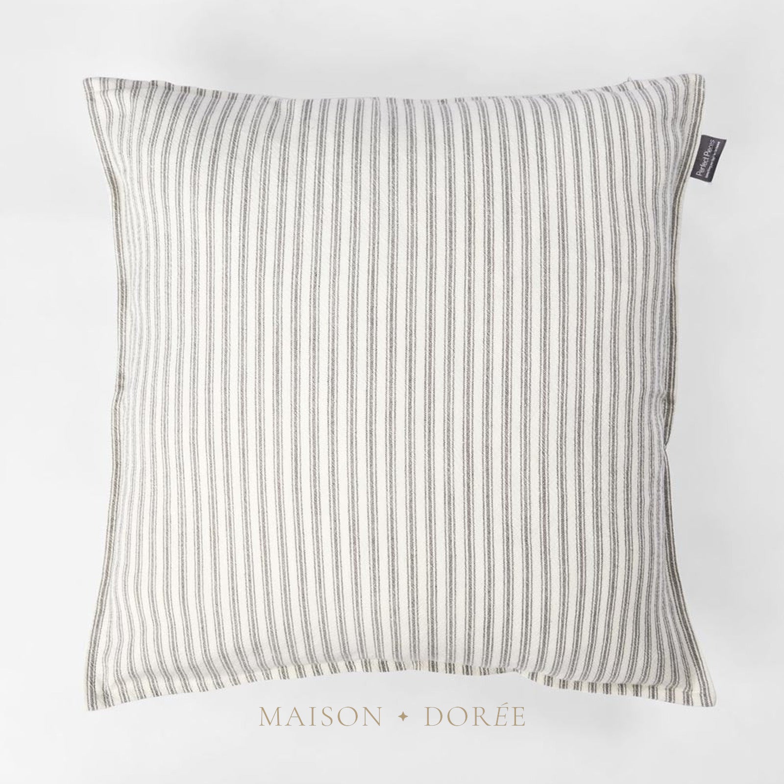 Ticking Cushion Grey 50x50