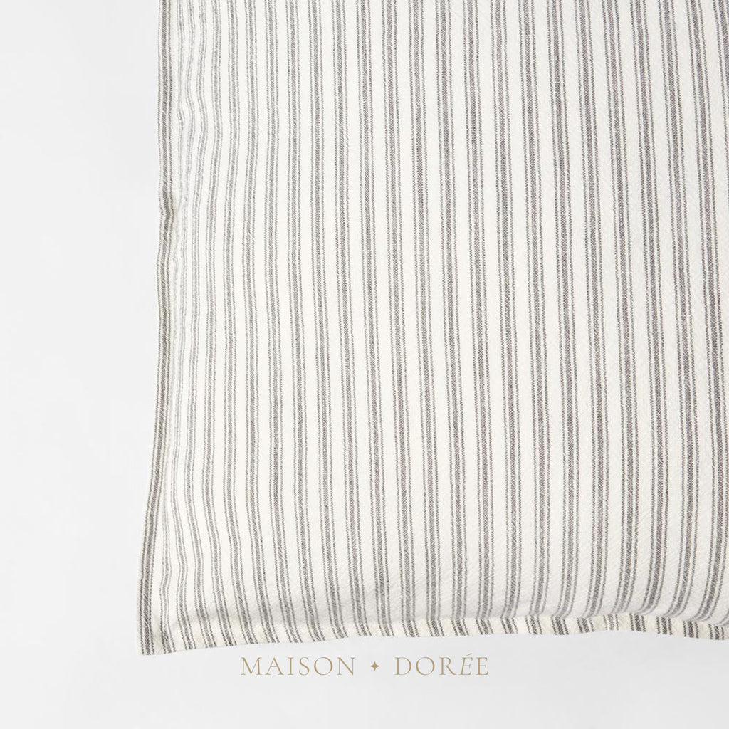 Ticking Cushion Grey 50x50 - view 2