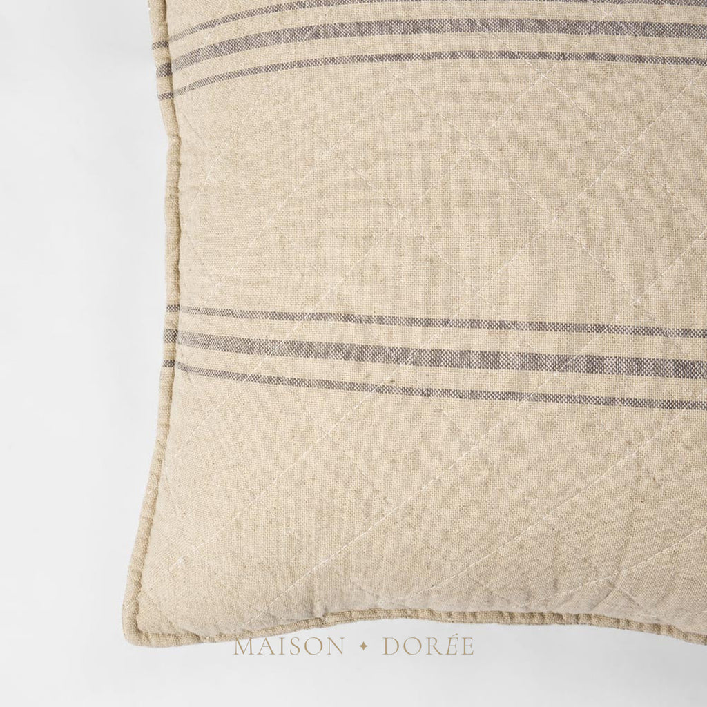 French Blue Stripe Cushion 50x50 - view 2