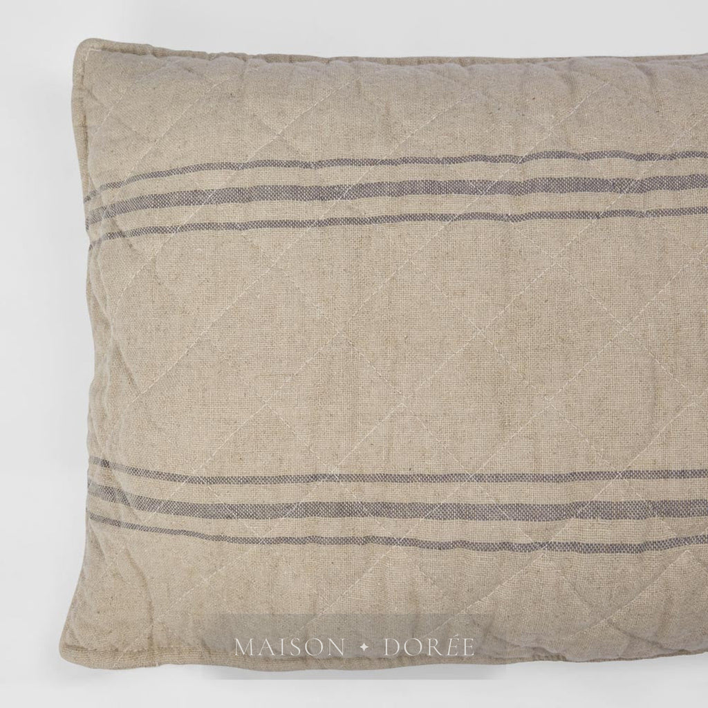 French Blue Stripe Cushion 60x40 - view 2