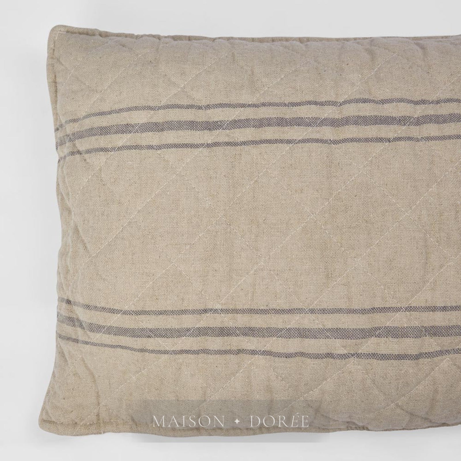 French Blue Stripe Cushion 60x40 - view 2