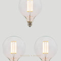 Set of 3 G125 Long LED Filament - Clear Glass - 8W E27 2200k