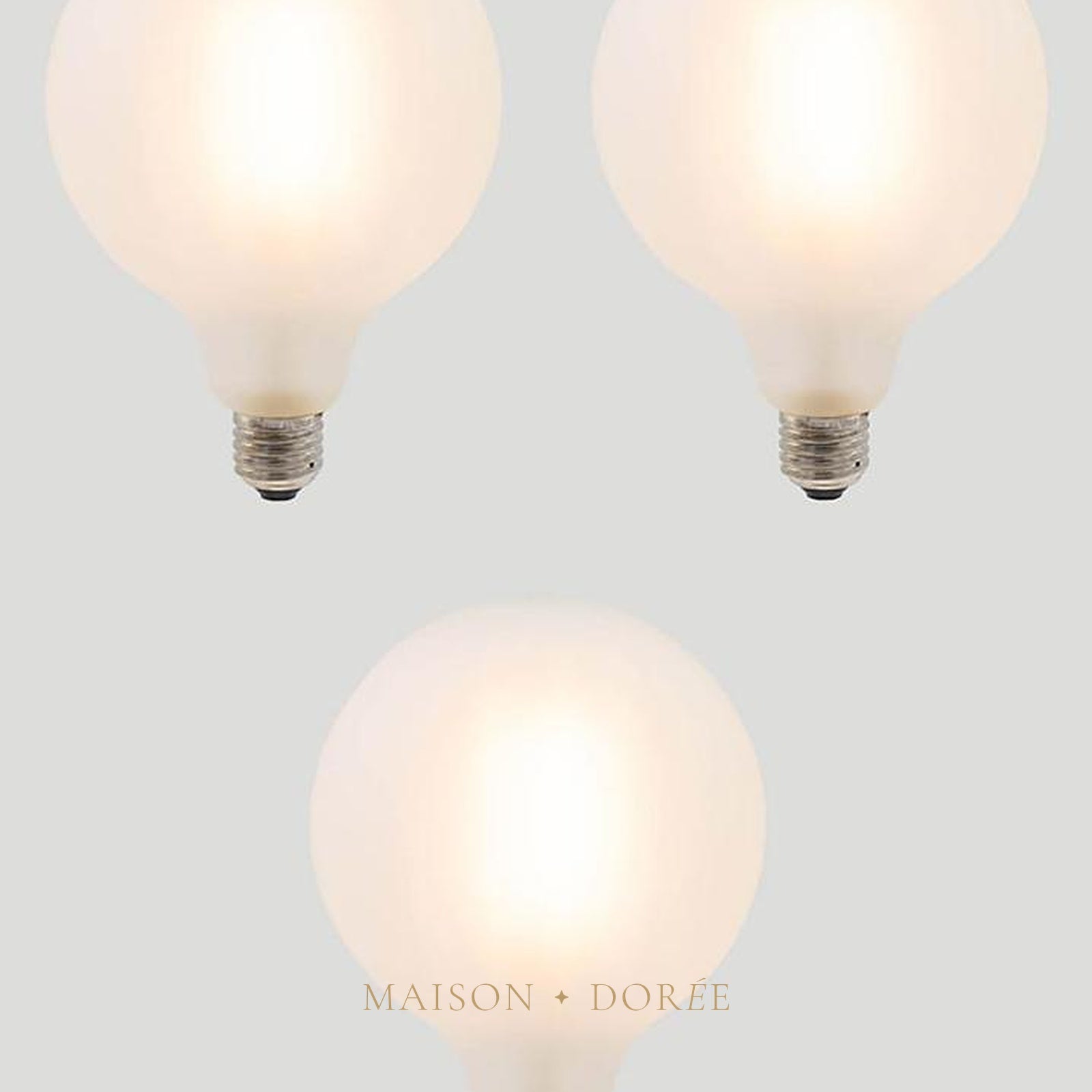 Set of 3 G125 LED Filament - Porcelain Frosted - 10W E27 2700k