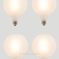 Set of 4 G125 LED Filament - Porcelain Frosted - 10W E27 2700k