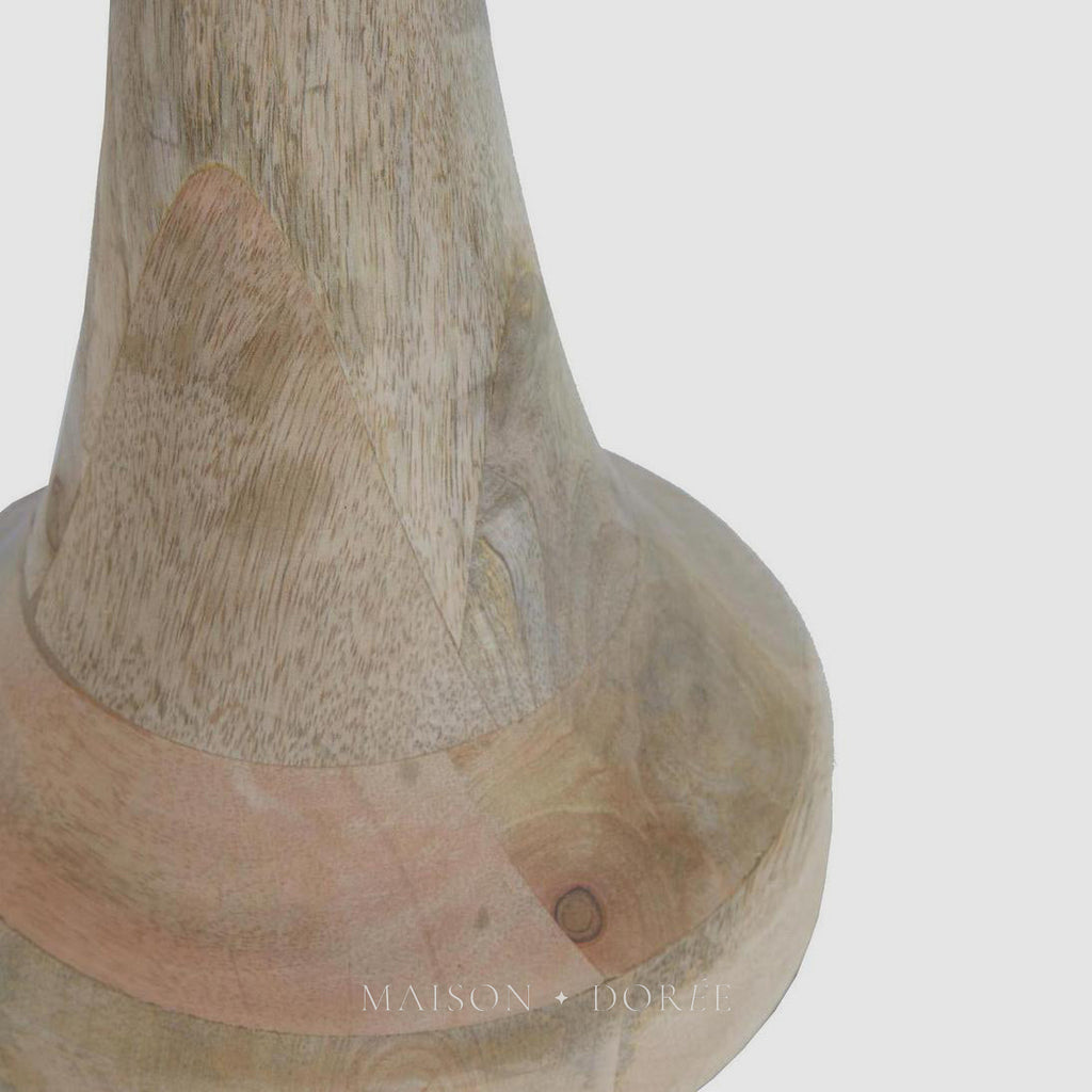 Lancia Large - Light Natural - Turned Wood Slender Floor Lamp