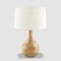 Sarod Turned Wood Table Lamp Dark Natural