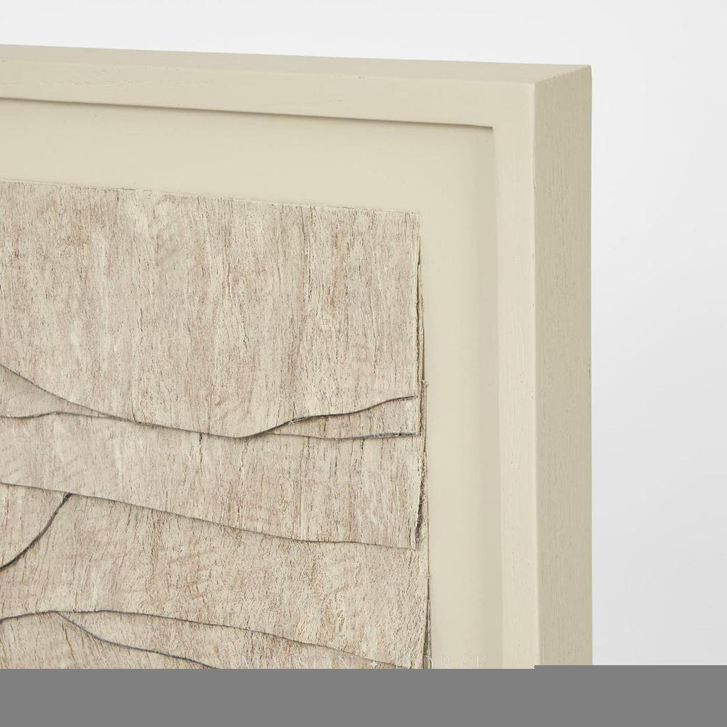 LADRAR Bark Wall Art Square Ecru - view 3
