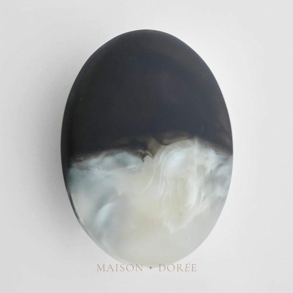 Halo Coat Hook Medium Swirl Resin B&W - view 2