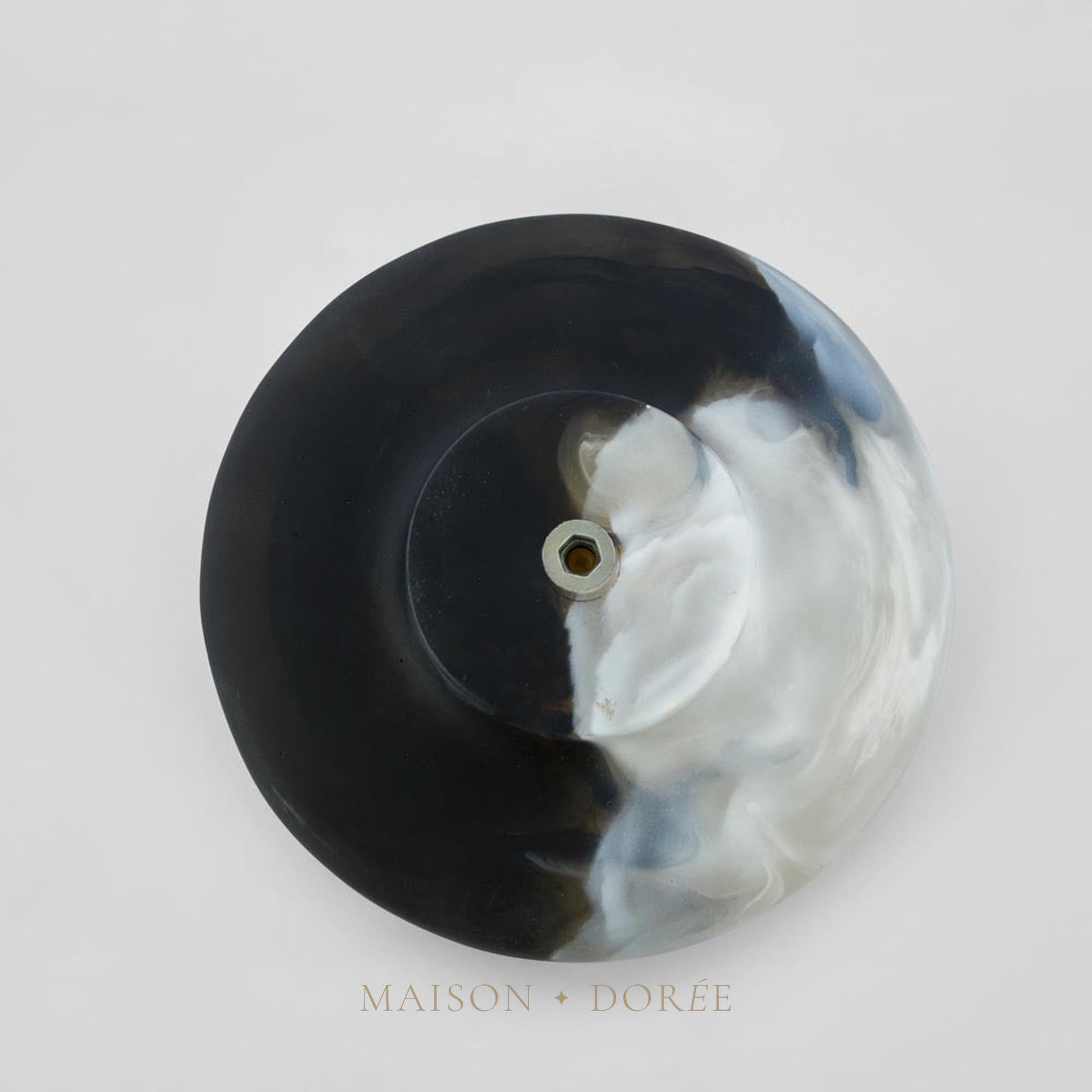Halo Coat Hook Large Swirl Resin B&W - view 3
