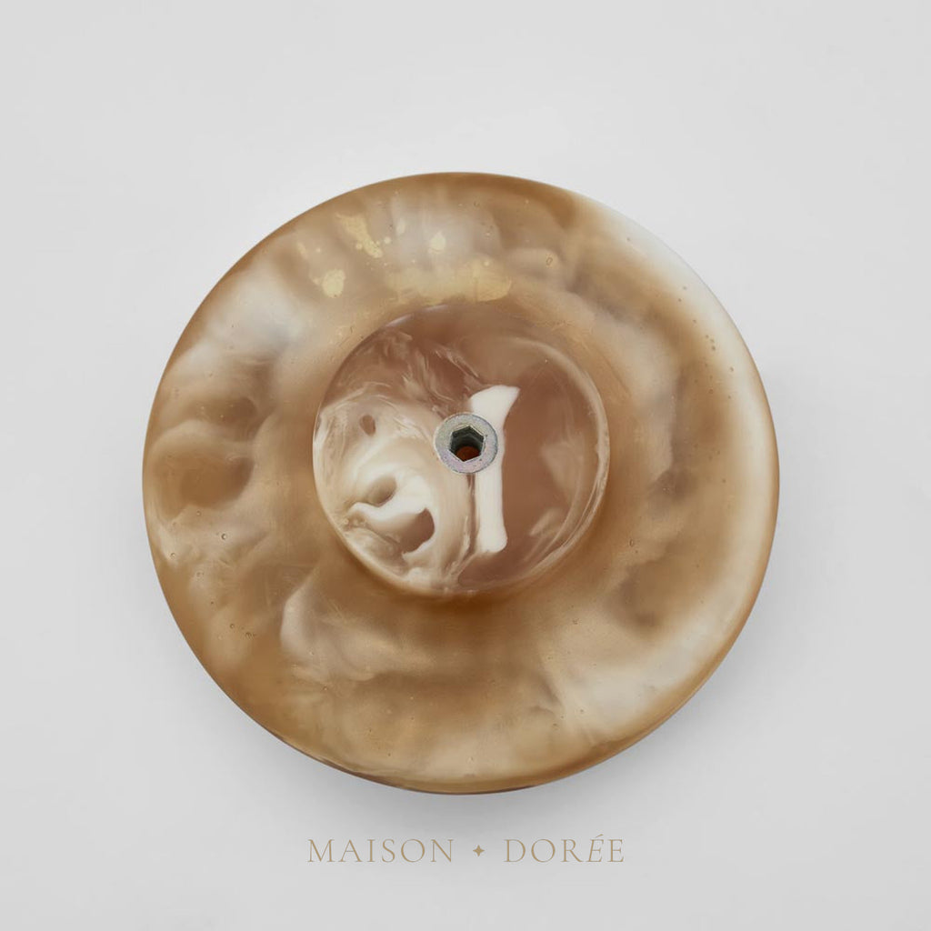Halo Coat Hook Large Swirl Resin Toffee - view 3