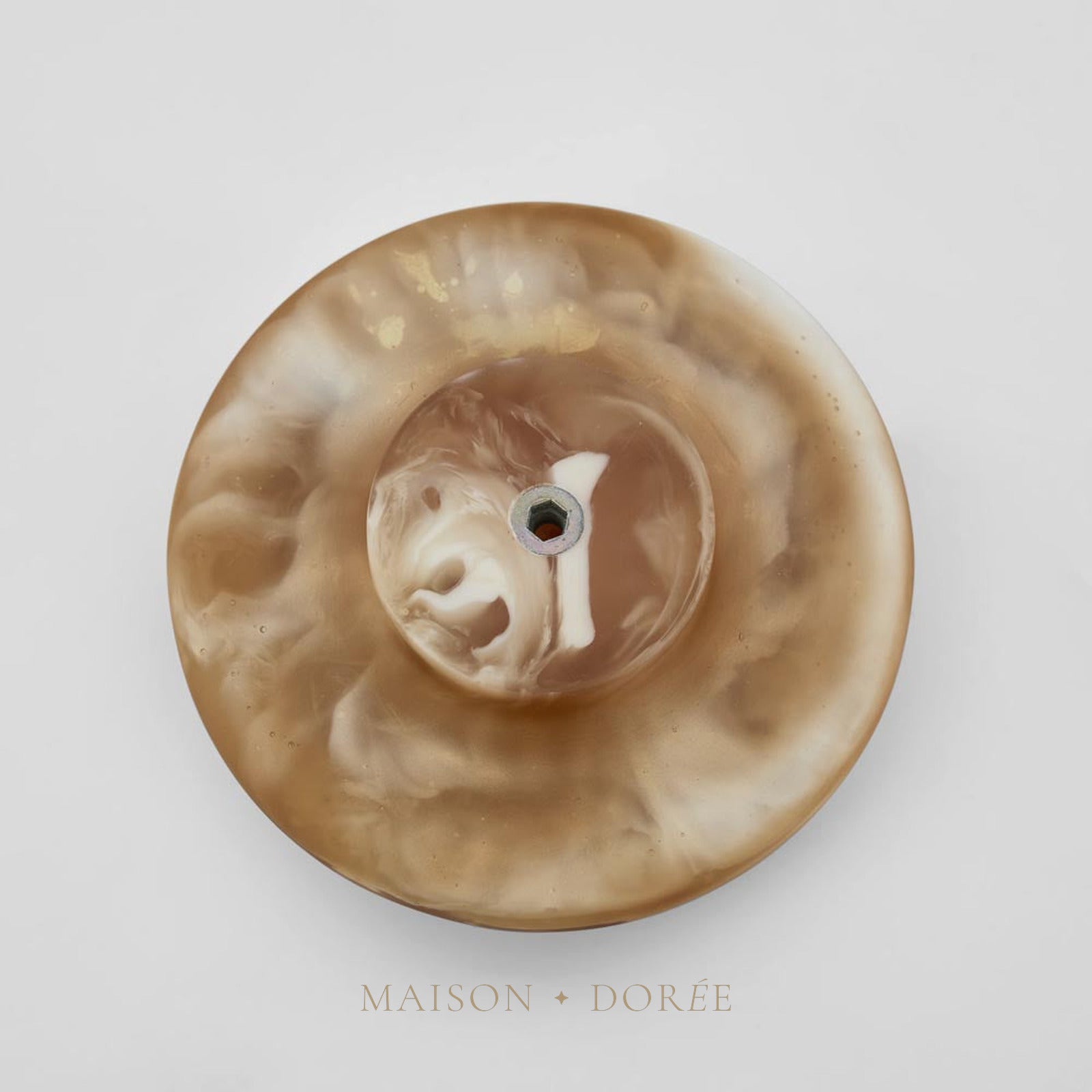 Halo Coat Hook Large Swirl Resin Toffee - view 3