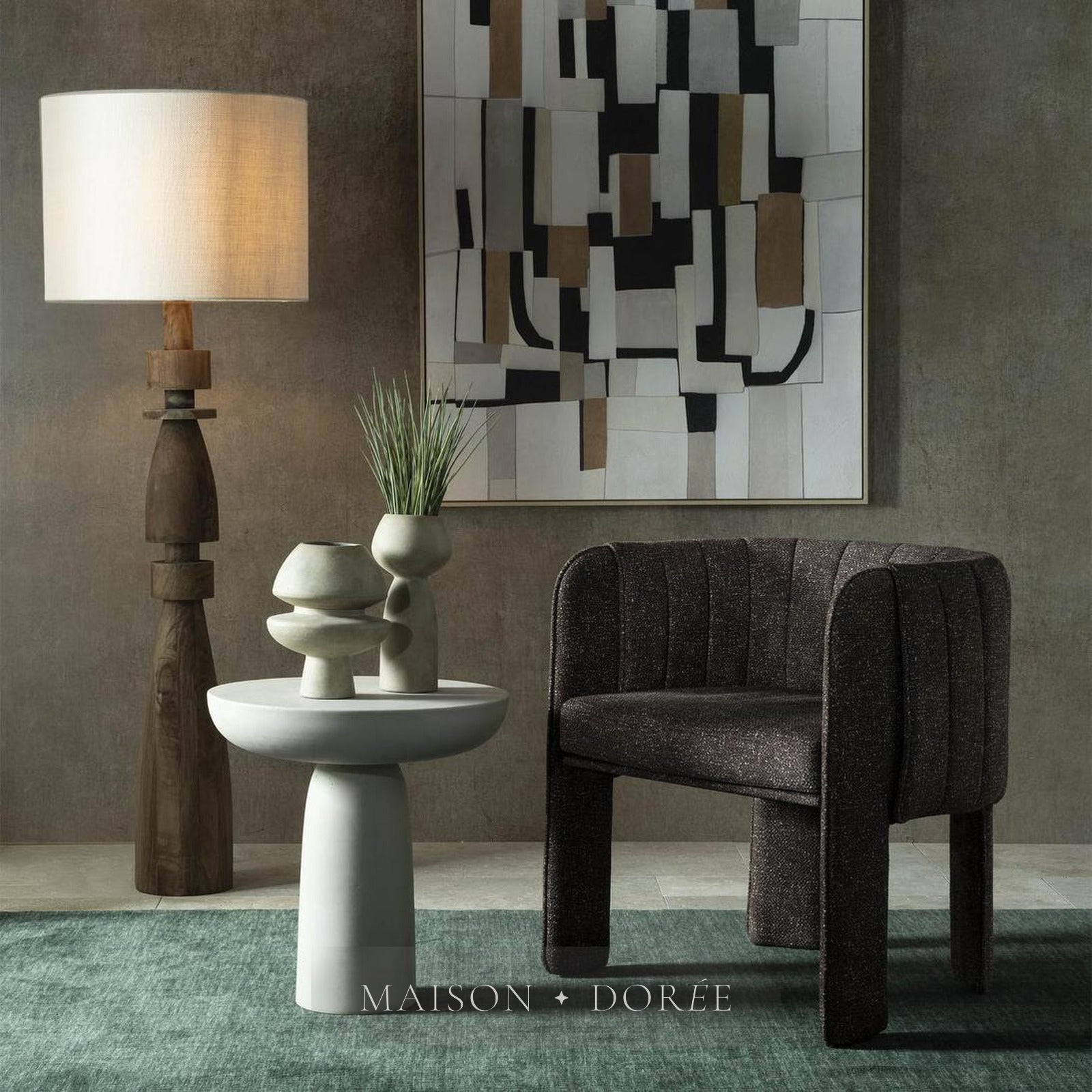 Mosaic Textured Canvas Wall Art 100x140cm - view 2
