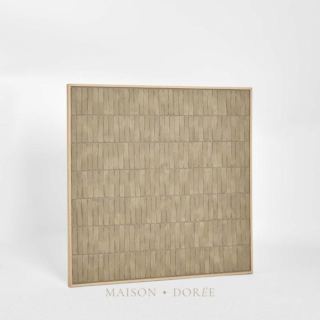 Axis Resin Wall Art 100 x 100cm Taupe - view 2