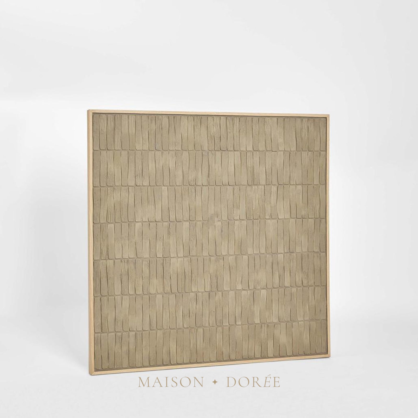 Axis Resin Wall Art 100 x 100cm Taupe - view 2