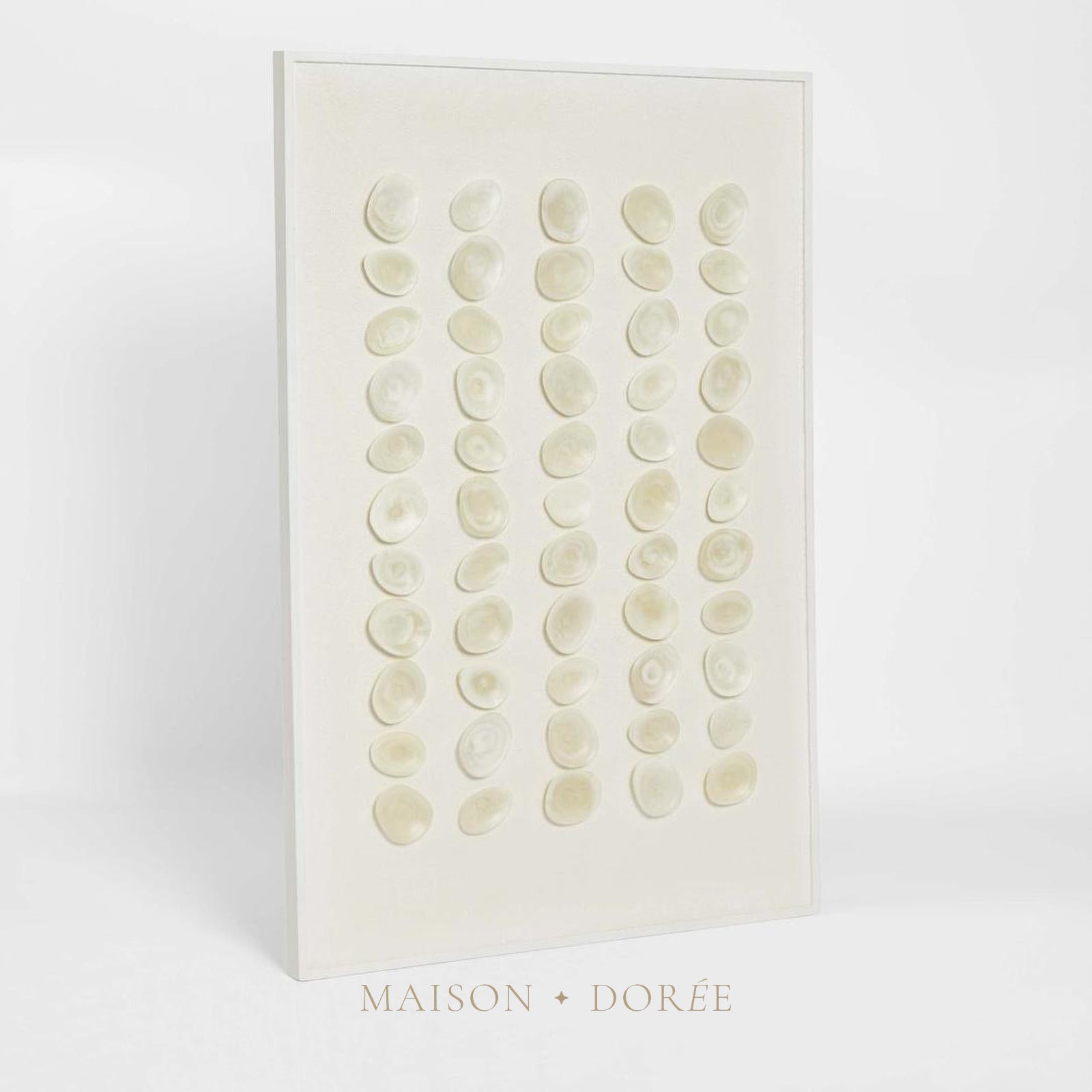 Maya Resin Wall Art 120 x 80cm White - view 2