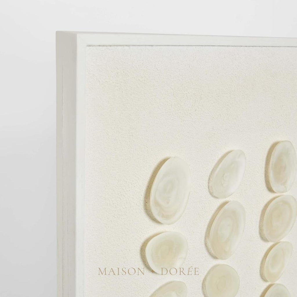 Maya Resin Wall Art 120 x 80cm White - view 3