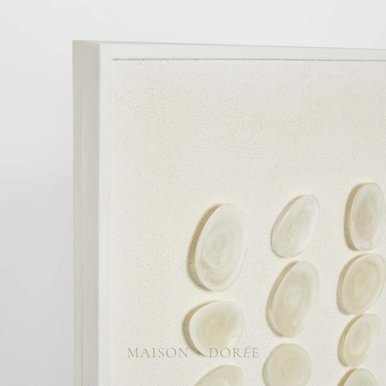 Maya Resin Wall Art 120 x 80cm White - view 3