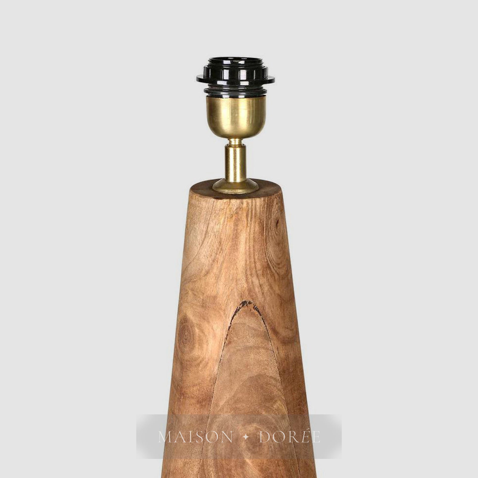 Samson Wood Floor Lamp Base Saddle- Base Only