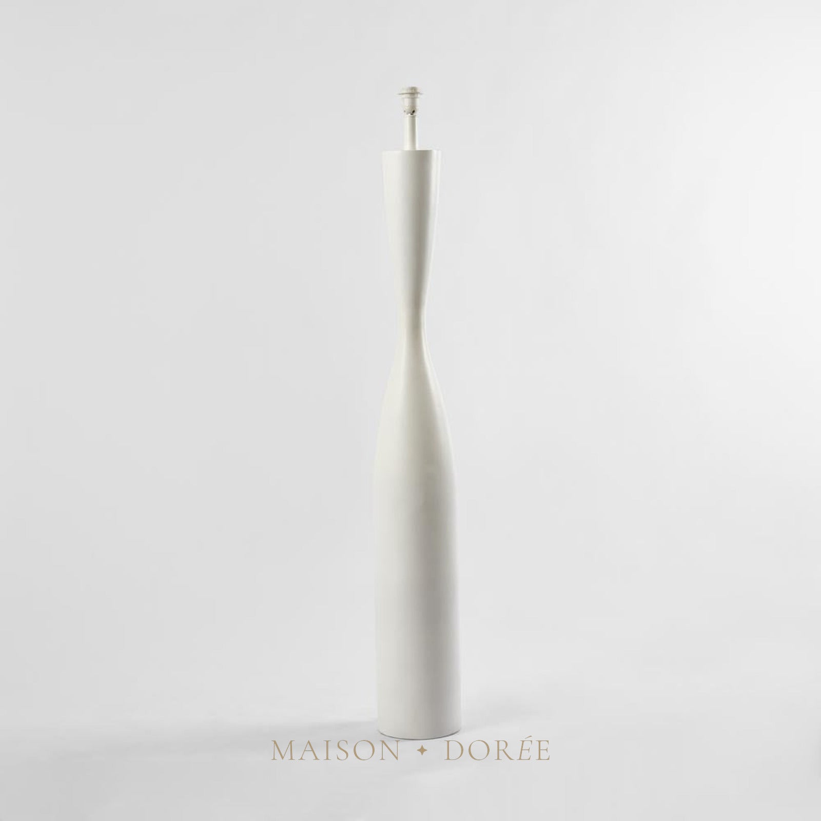 Callum Floor Lamp Base White- Base Only — White