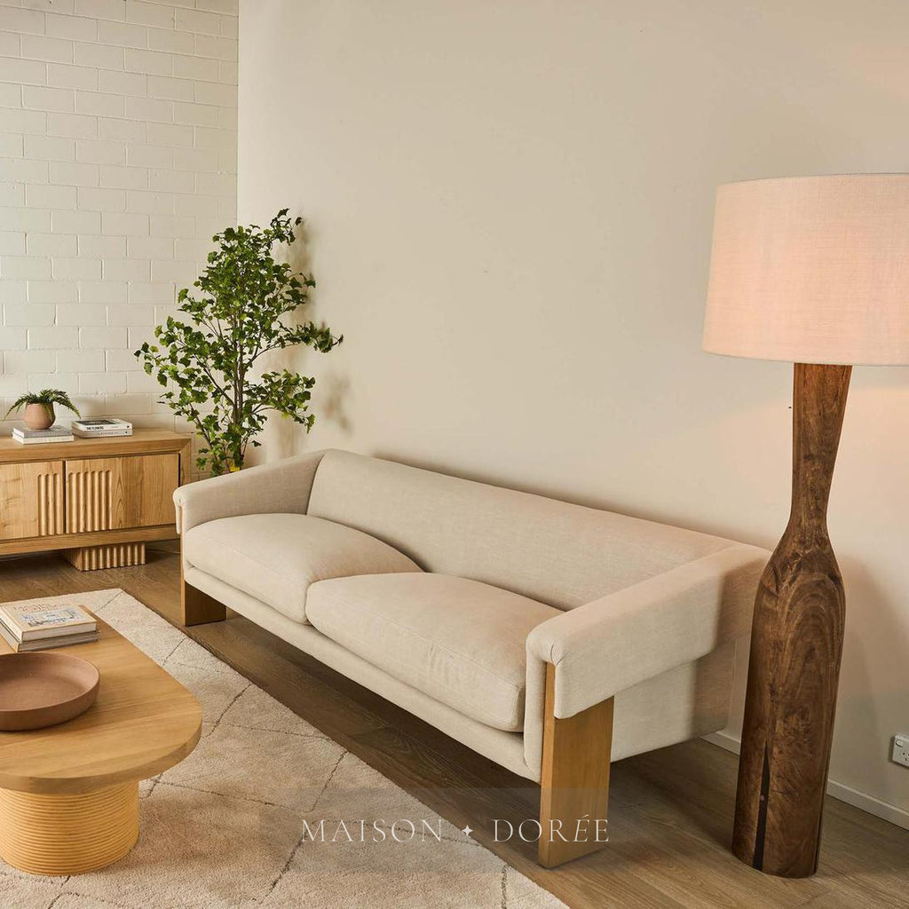 Callum Timber Floor Lamp Base- Base Only