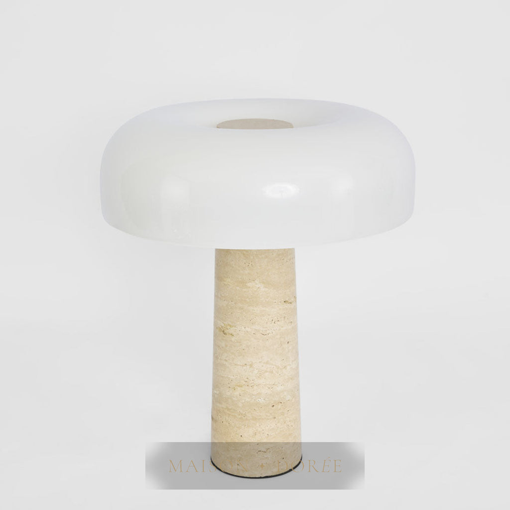 Morel Table Lamp Travertine