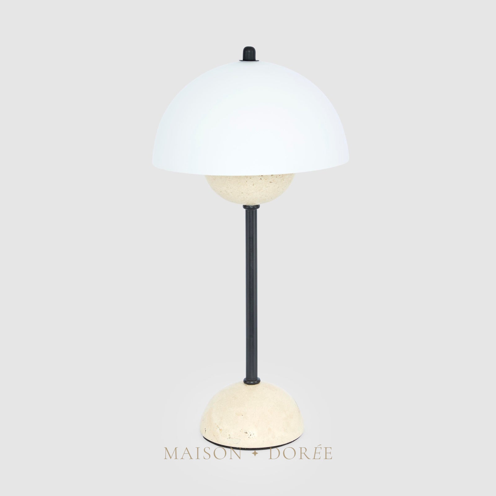 Tondo Travertine Table Lamp