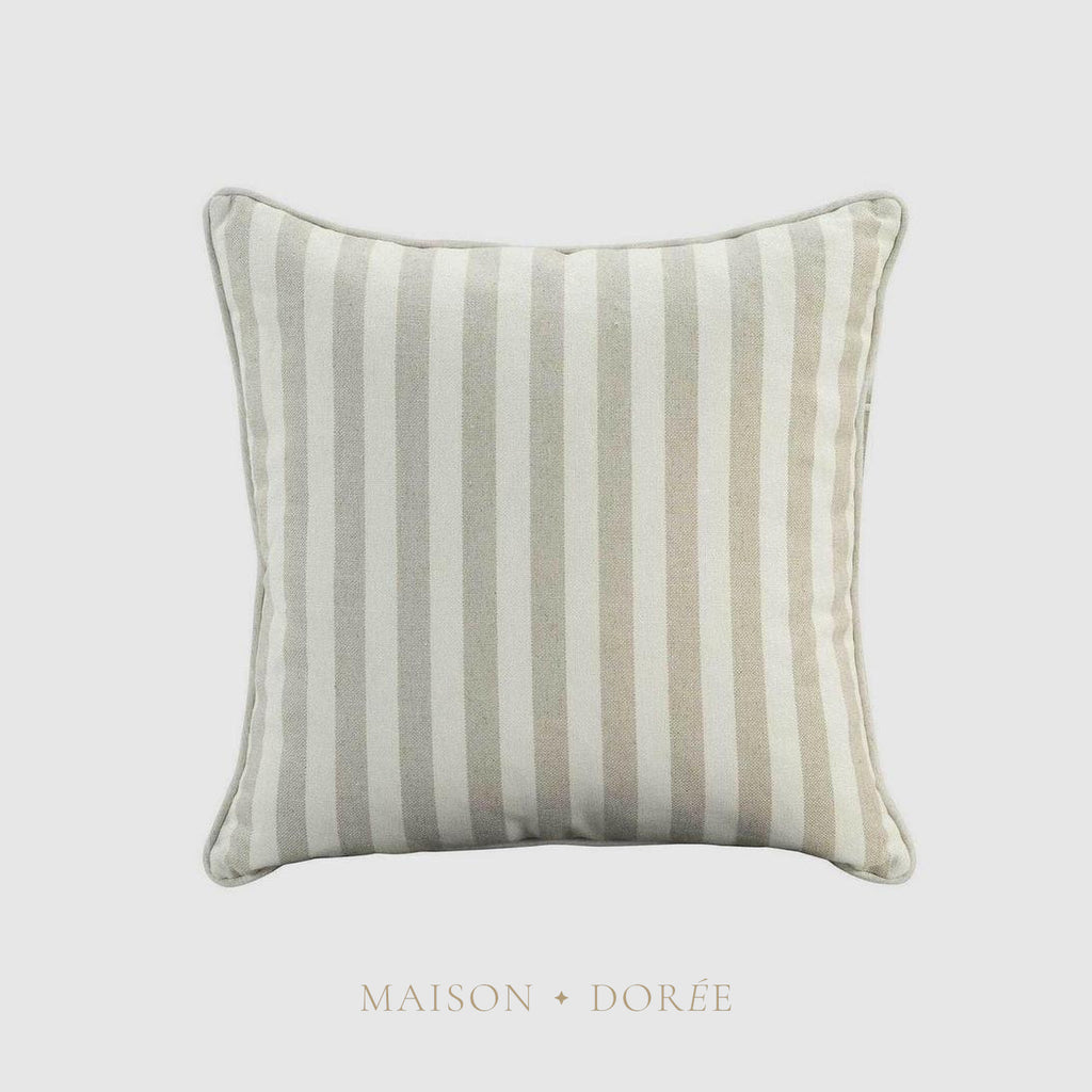 55cm Throw Cushion Natural Wide Stripe - view 2