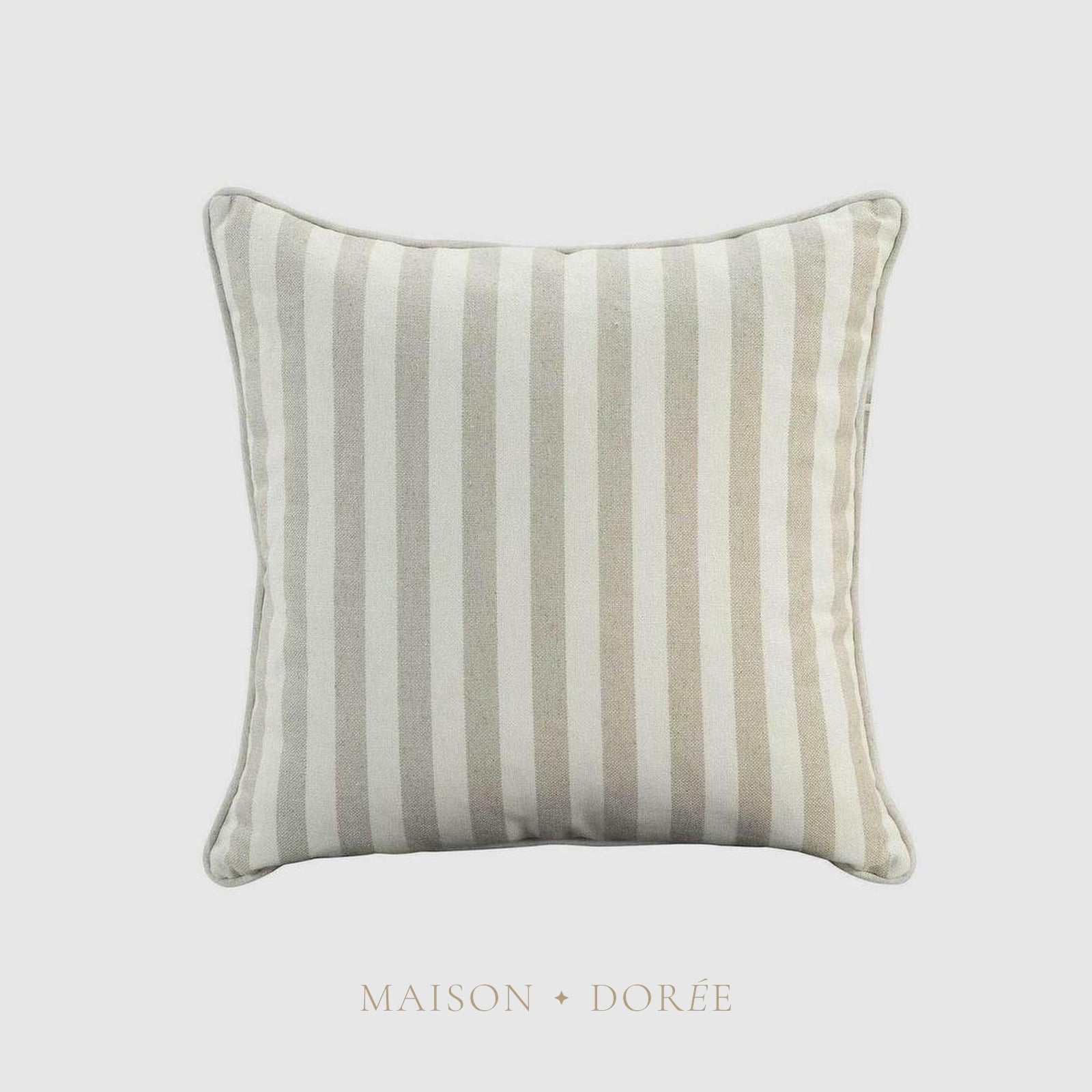 55cm Throw Cushion Natural Wide Stripe - view 2