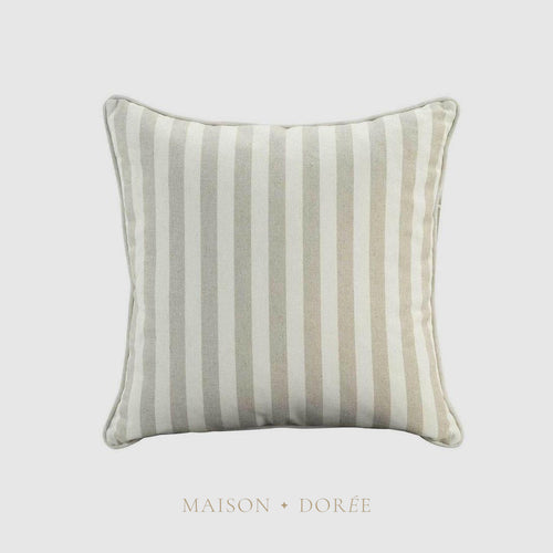 55cm Throw Cushion Natural Wide Stripe - view 2