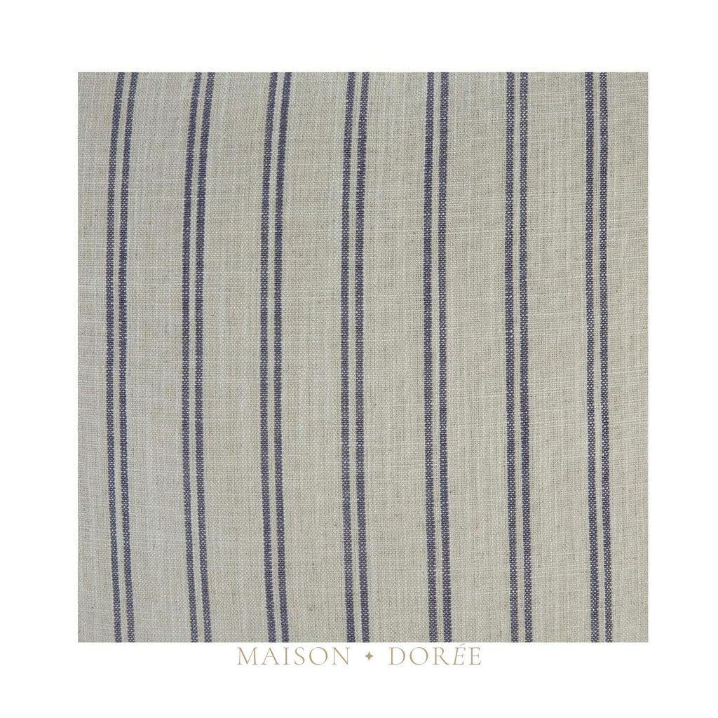 55cm Throw Cushion White/Blue Pin Stripe - view 3