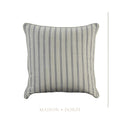 55cm Throw Cushion White/Blue Pin Stripe