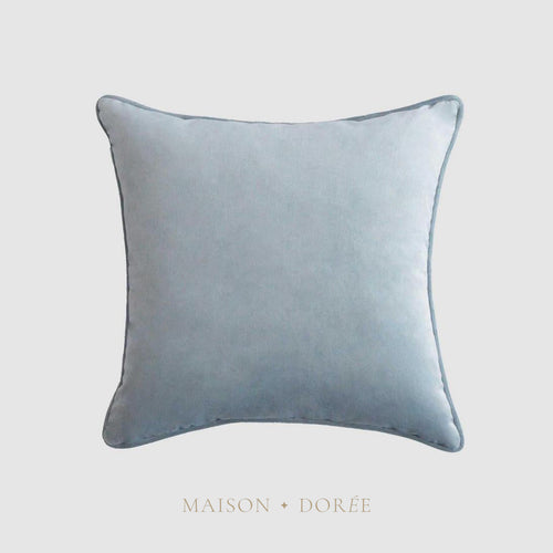 55cm Throw Cushion Light Blue Velvet - view 2