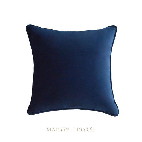 55cm Throw Cushion Navy Velvet