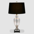 Glass Black Lamp W Black Shade